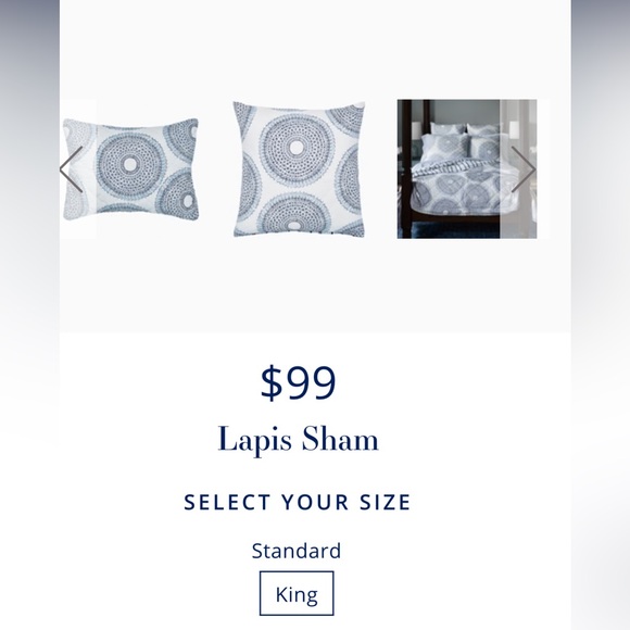 John Robshaw x Anthropologie Lapis King Sham - Picture 3 of 11